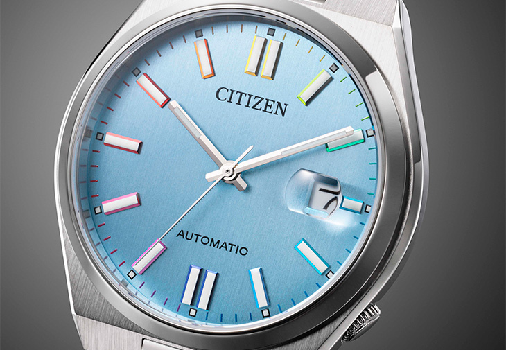 CITIZEN星辰錶Tsuyosa青春撞色機械腕錶
