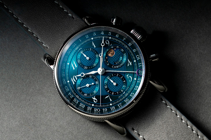 CHRONOSWISS瑞寶錶Lunar Chronograph Aurora月相計時腕錶