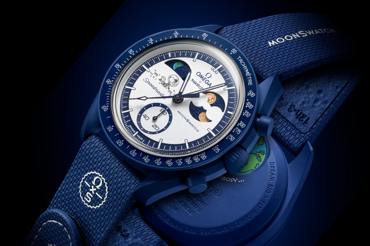 MoonSwatch獵人月限定登場 Swatch × OMEGA Mission To Earthphase – Moonshine Gold