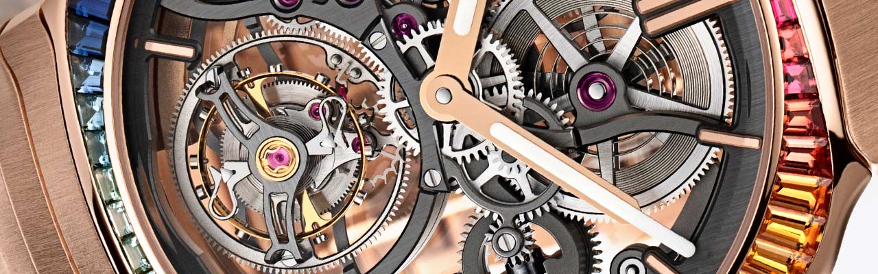 H. MOSER & CIE.亨利慕時疾速者陀飛輪鏤空彩虹腕錶