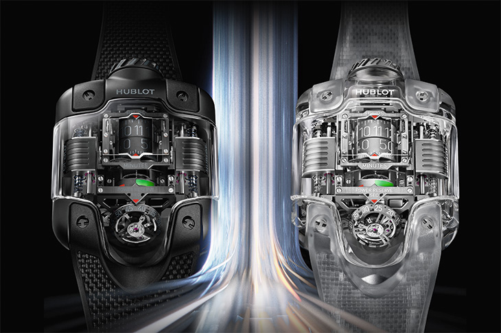 陀飛輪重力動能裝置嶄新亮相  HUBLOT MP-10 雙垂直上鍊陀飛輪腕錶科技材質光影登場