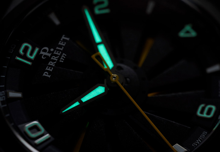 PERRELET沛力錶Turbine 41 Titanium Yellow