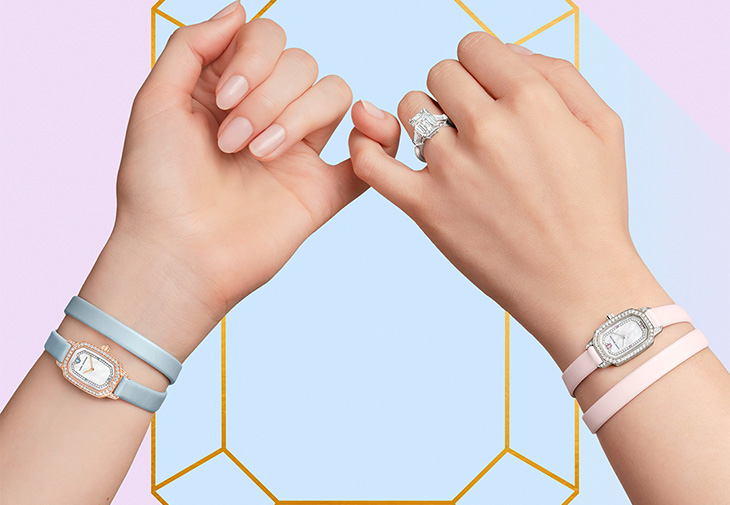 Harry Winston海瑞溫斯頓印記Emerald系列18毫米腕錶