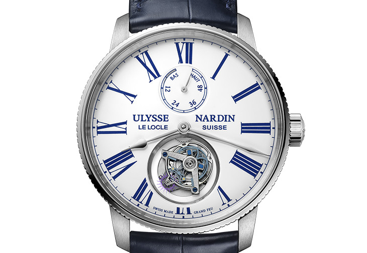 雅典航海系列領航者大明火琺瑯陀飛輪腕錶