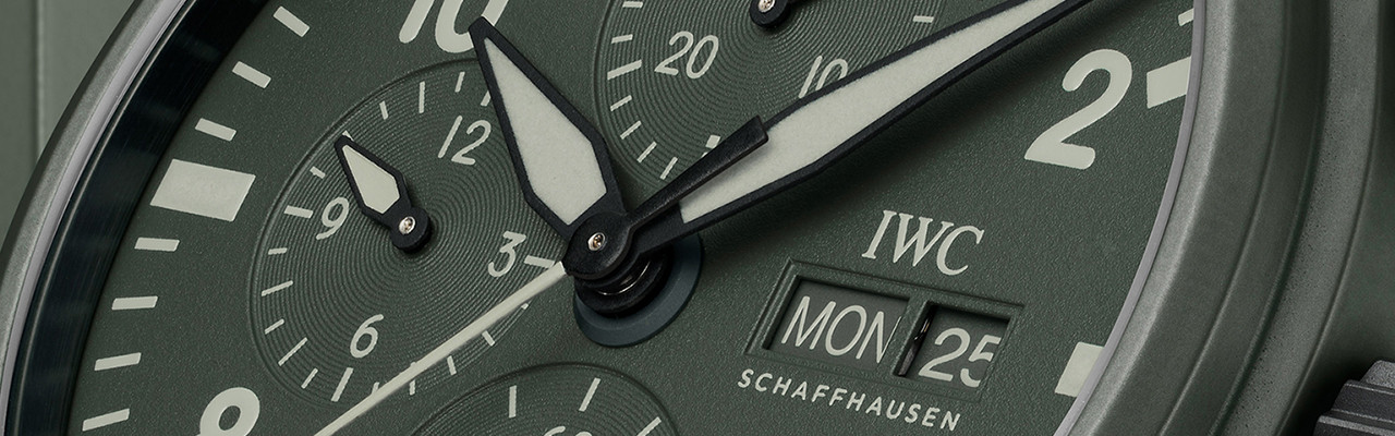 IWC萬國錶飛行員系列Top Gun海軍空戰部隊計時腕錶「森林地」