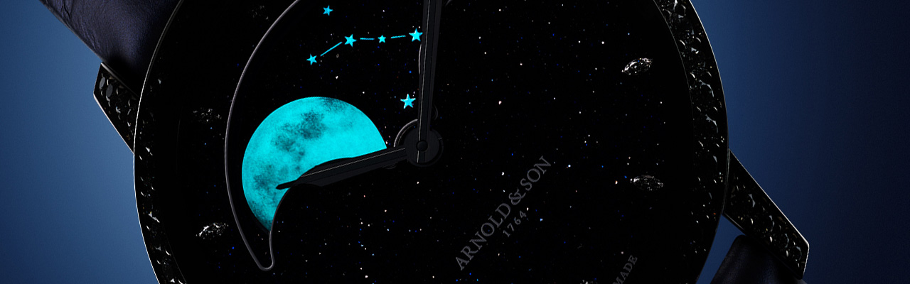 ARNOLD & SON亞諾錶Perpetual Moon 38白金月相腕錶