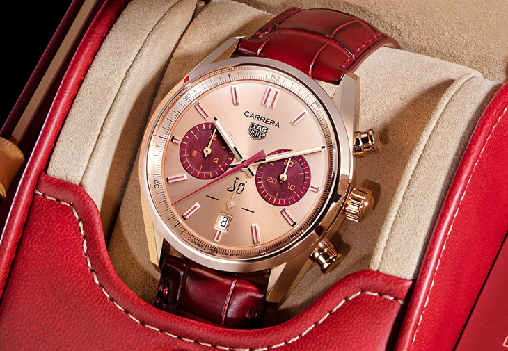 泰格豪雅TAG HEUER Carrera Chronograph龍年限量版腕錶玫瑰金款