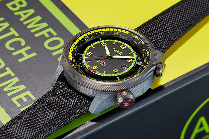 市售唯一機械測高腕錶／ORIS x Bamford Mission Control高度測量腕錶