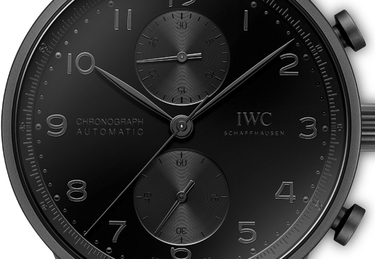 萬國錶IWC葡萄牙系列瓷化鈦金屬計時腕錶