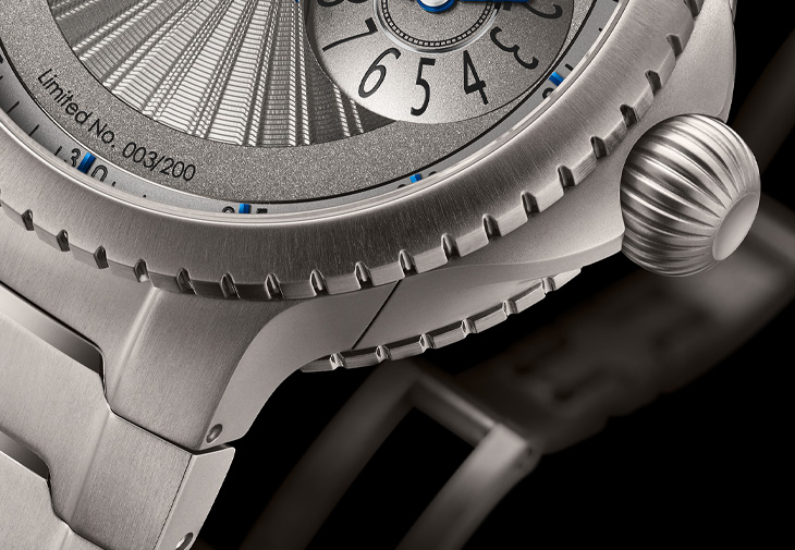 CHRONOSWISS瑞寶錶Pulse GMT Silver Guilloché腕錶