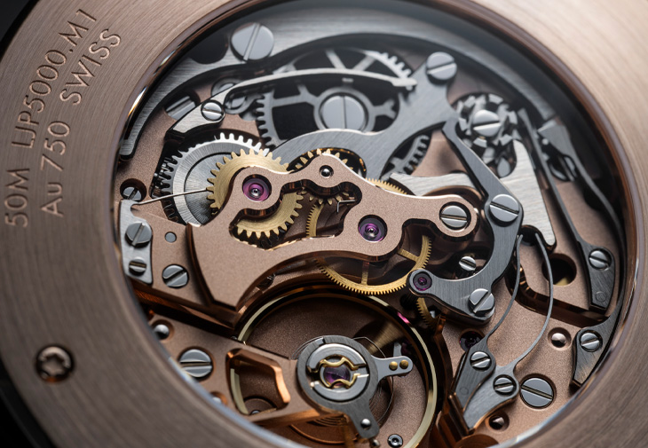 MING 37.04 玫瑰金單按鈕計時腕錶