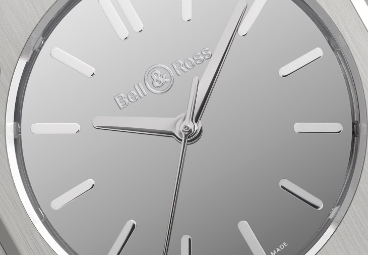 BELL & ROSS柏萊士BR-05 Grey Mirror Steel銀鏡腕錶