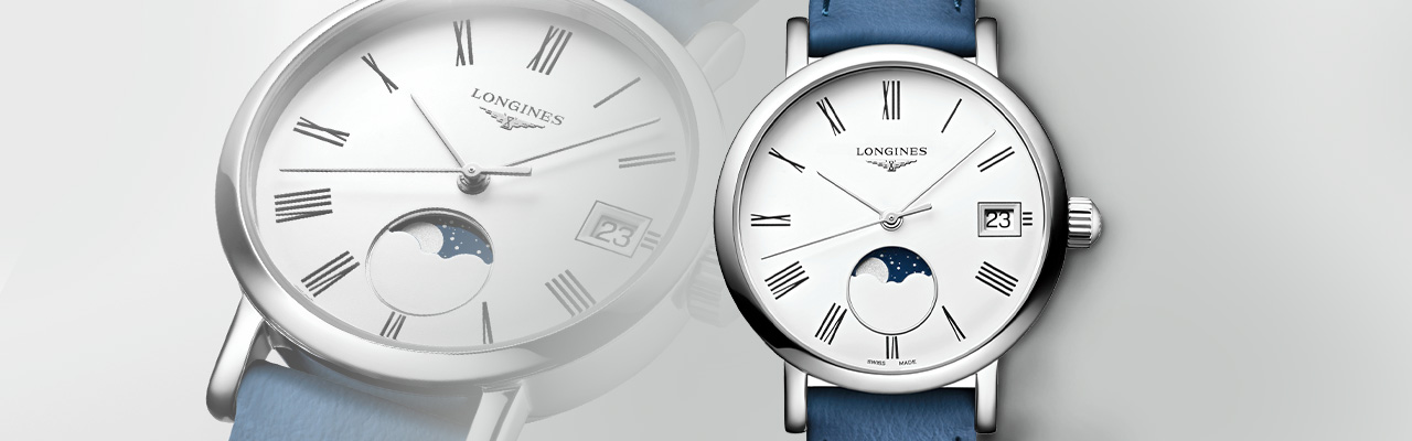LONGINES浪琴Elegant優雅系列月相腕錶