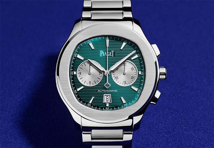 伯爵PIAGET Polo系列孔雀綠自動上鍊計時碼錶