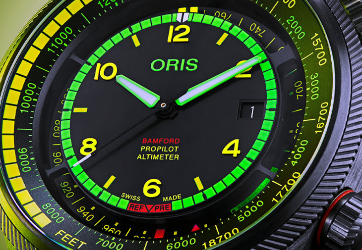 豪利時ORIS x Bamford Mission Control高度測量腕錶