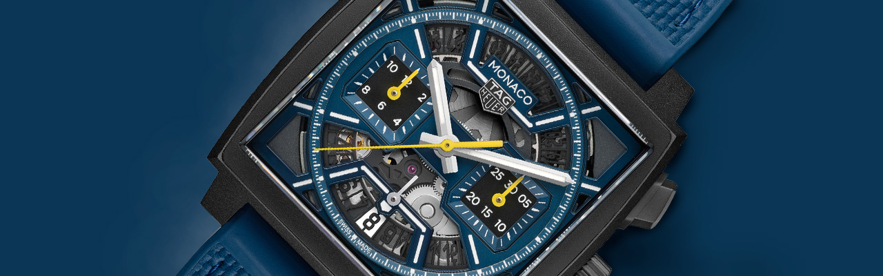 TAG HEUER泰格豪雅Monaco鏤空計時腕錶深藍款