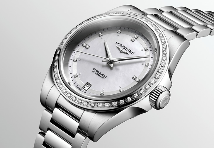 浪琴表LONGINES Conquest征服者系列34毫米錶徑女士腕錶浪琴表名品店獨賣款