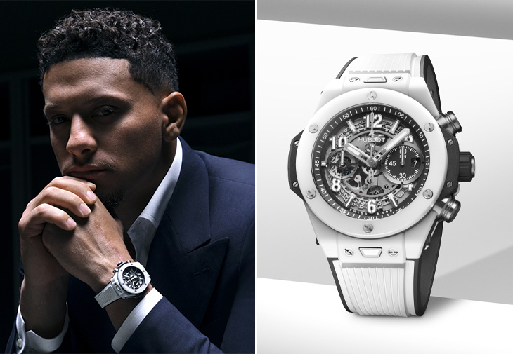 HUBLOT宇舶錶品牌大使NFL超級球星Patrick Mahomes Big Bang Unico陶瓷計時碼錶