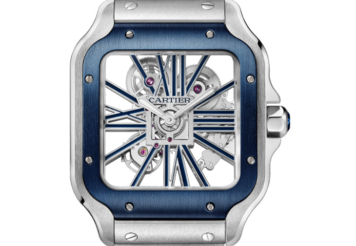 CARTIER 卡地亞 Santos de Cartier鏤空腕錶