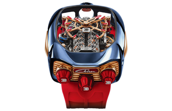 JACOB & CO.與超跑品牌BUGATTI合作的Bugatti Chiron V2 Blue Titanium