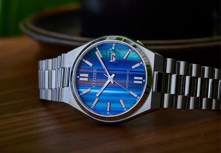 CITIZEN星辰錶Tsuyosa青春撞色機械腕錶