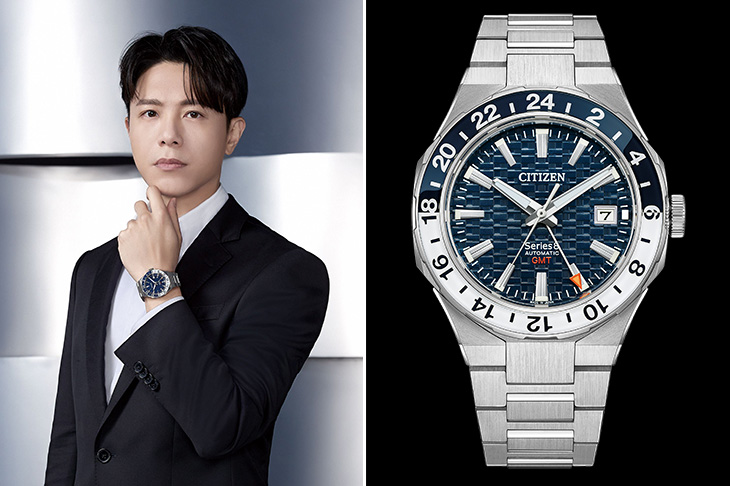 市松紋面盤與藍白錶圈詮釋東京天際線  CITIZEN 880高抗磁機械腕錶