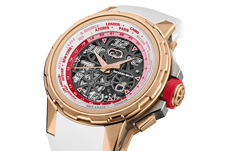 旋轉錶圈變換時區／RICHARD MILLE RM 63-02世界時區自動上鍊腕錶