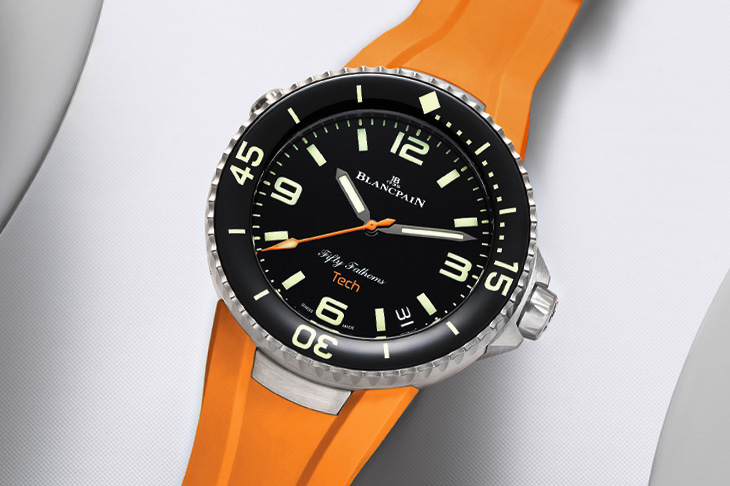 快拆錶帶常規版本！BLANCPAIN五十噚Tech-Nicolors潛水腕錶