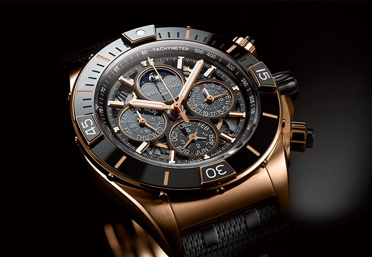 Breitling百年靈140 Years of Firsts Super Chronomat超級機械計時B19萬年曆腕錶44 140週年版