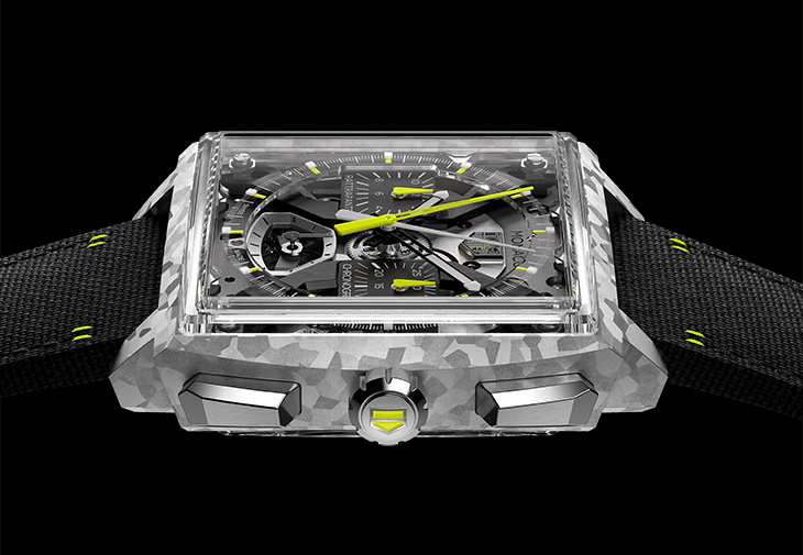 泰格豪雅TAG Heuer Monaco前衛鈦金屬雙追針計時腕錶