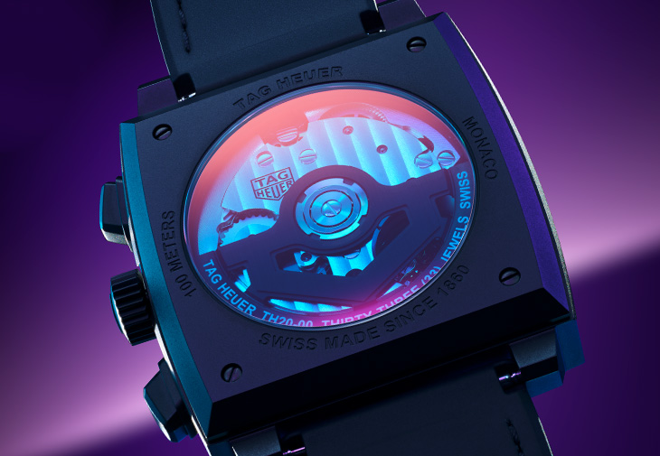 TAG Heuer泰格豪雅Monaco鏤空計時腕錶電光紫限量版