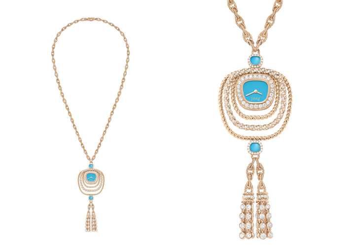 PIAGET伯爵錶Sixtie系列18K玫瑰金土耳其石錶