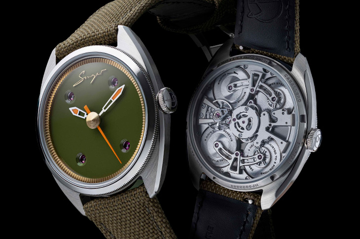 6日鍊、4發條盒的首款自主研發機芯！SINGER REIMAGINED Caballero紳士腕錶
