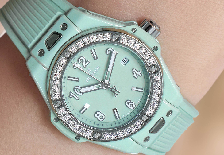 HUBLOT宇舶Big Bang One Click 薄荷綠陶瓷鑽錶