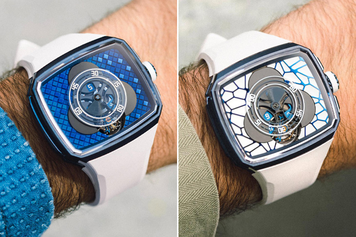 3D列印立體面盤與漫遊小時顯示   豪朗時Vagabonde Series 4、5陀飛輪腕錶