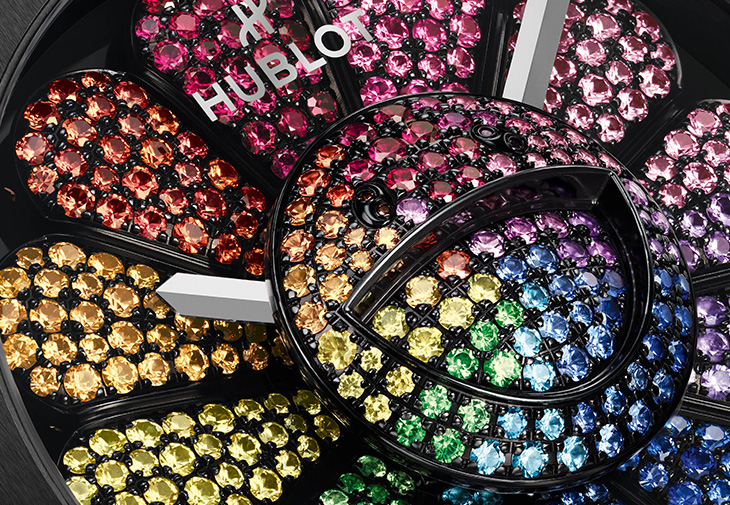 HUBLOT宇舶x村上隆黑陶瓷彩虹腕錶
