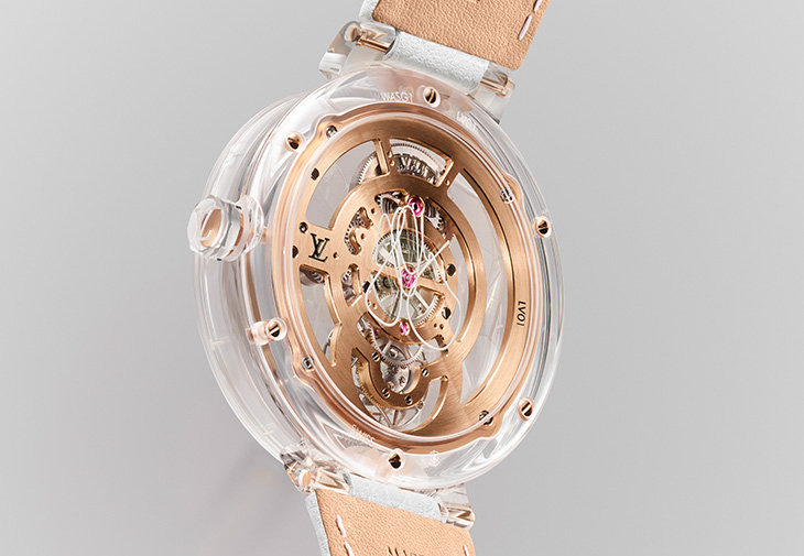 LOUIS VUITTON Tambour Moon Flying Tourbillon Poinçon de Genève Sapphire Frank Gehry