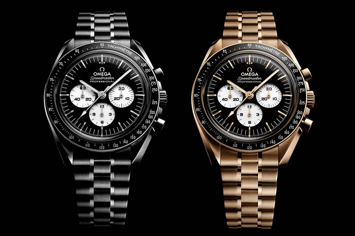 對比色彩、陶瓷錶圈／歐米茄黑白雙色面盤Speedmaster Moonwatch超霸專業登月錶