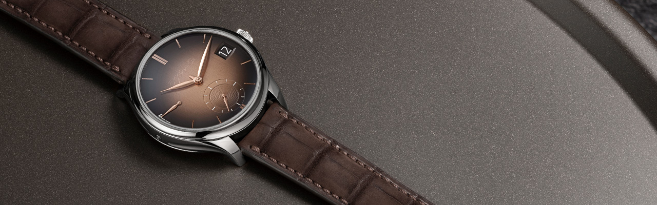 亨利慕時H. MOSER & CIE.勇創者萬年曆煙燻鮭魚腕錶