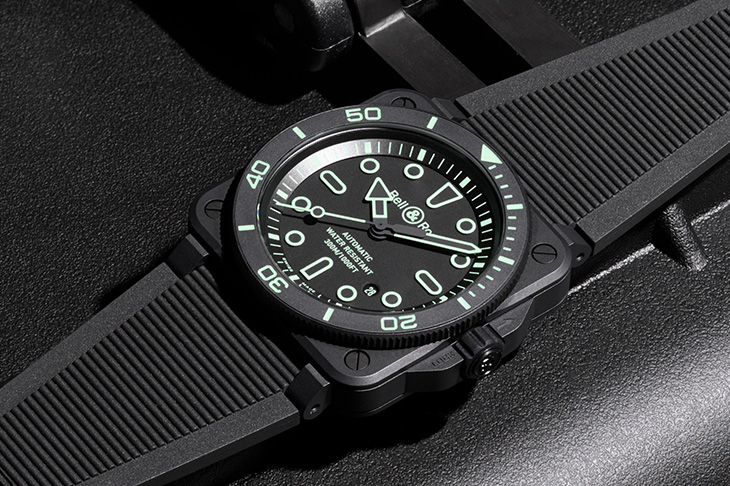 霓虹燈般的線條輪廓 柏萊士BR-03 Diver Lum Outline夜光腕錶