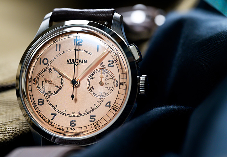 窩路堅VULCAIN Monopusher Chronograph單按紐計時碼錶