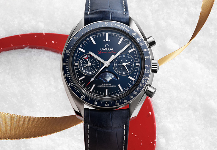 歐米茄OMEGA超霸系列同軸擒縱44.25毫米大師天文台月相計時腕錶