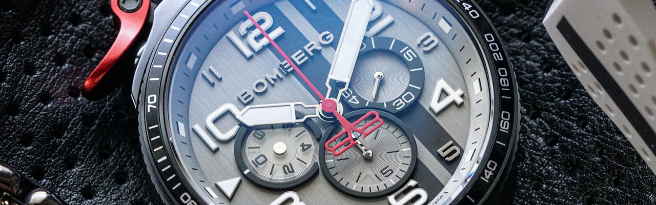 炸彈錶Bolt-68 Racing水泥灰XL復古賽車計時碼錶