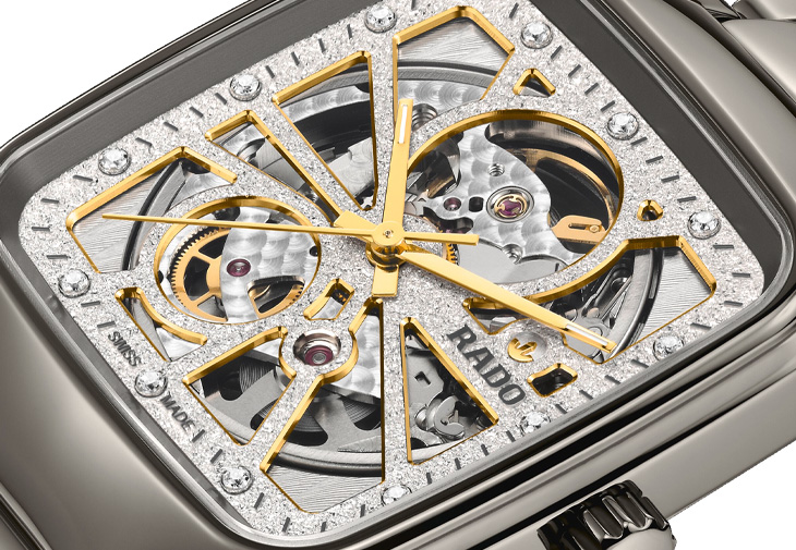 RADO雷達表True Square真我方形系列高科技陶瓷鏤空腕錶