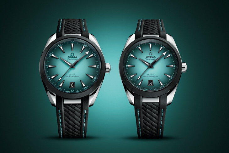 陶瓷錶圈！歐米茄海馬Aqua Terra綠松石色腕錶