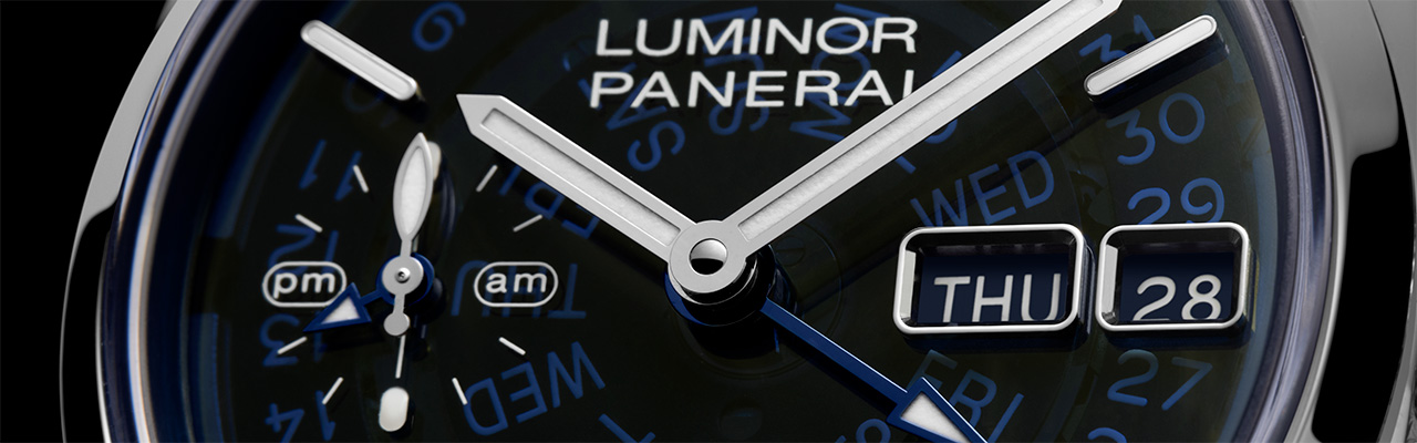 沛納海PANERAI Luminor萬年曆兩地時間Platinumtech腕錶