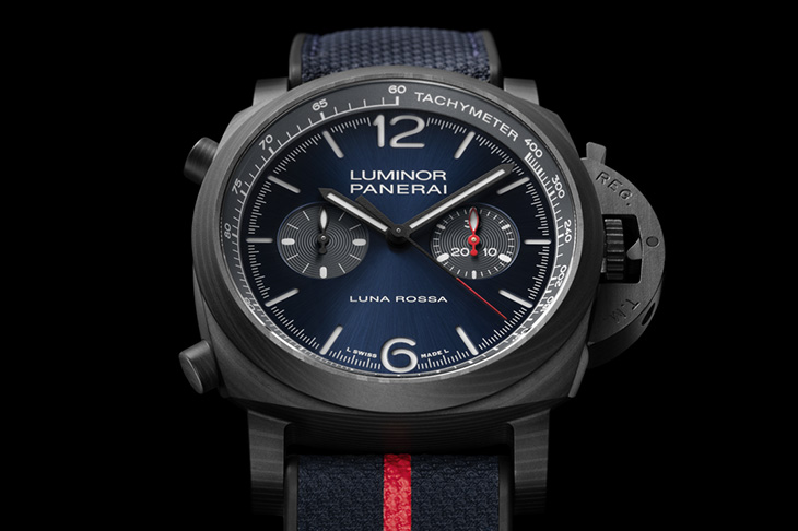 沛納海PANERAI Luminor Luna Rossa Chrono Carbotech™碳纖維計時腕錶