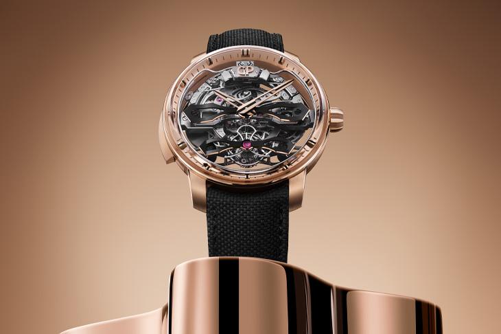 報時音質優化的最新自製GP9530機芯／GP芝柏表三飛橋三問陀飛輪腕錶