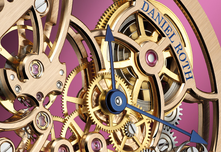 DANIEL ROTH Extra Plat Rose Gold Skeleton 腕錶