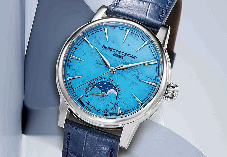 康斯登FREDERIQUE CONSTANT百年典雅月相日曆自製機芯腕錶Classic Moonphase Date Manufacture